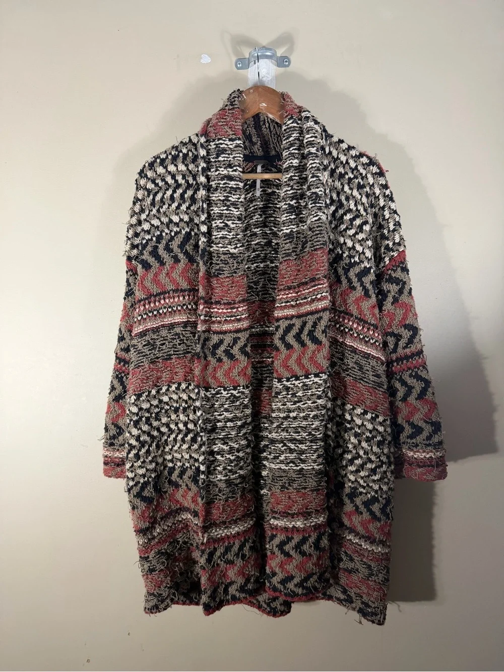 Free People Lona Long Fringe Southwestern Boho Cardigan Size XS